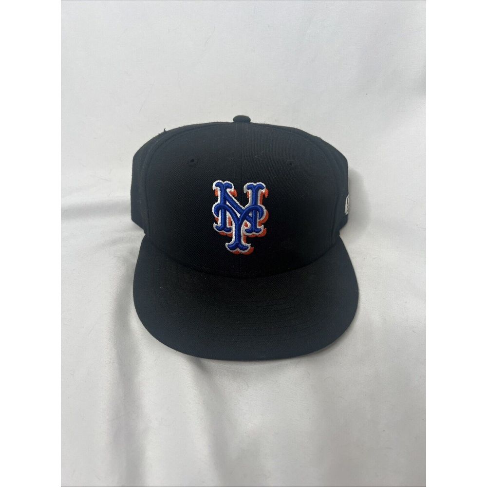 New Era New York Mets Authentic Official On Field Fitted Cap Hat Sz 7 55.8cm Blk